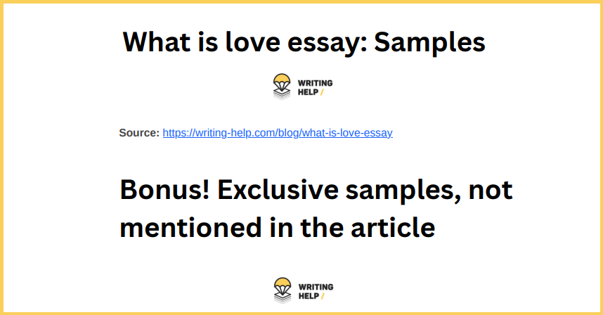 definition of love essay conclusion