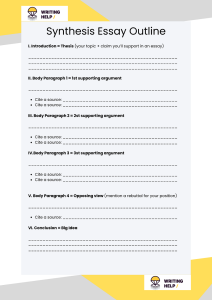 synthesis essay outline pdf