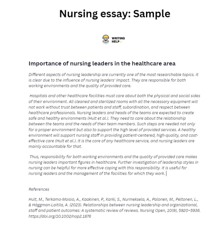 art of nursing essay